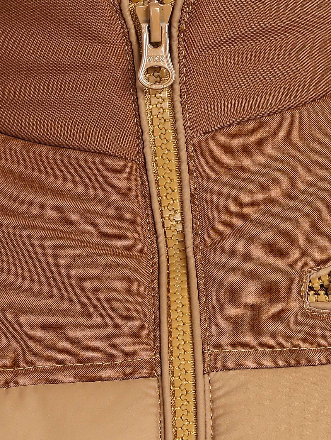 men color block long sleeve puffer jacket - 22105548 -  Standard Image - 4