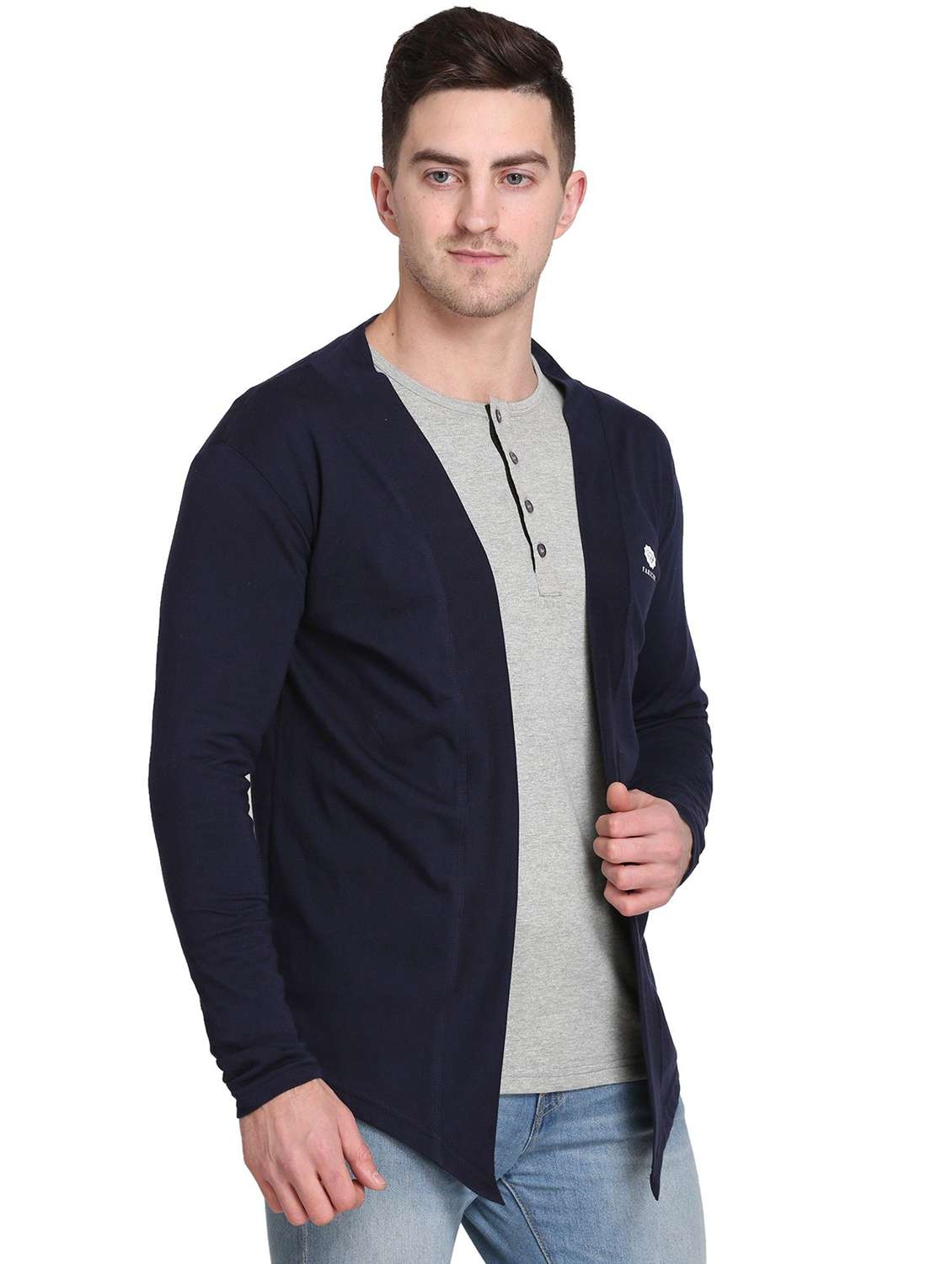 men color block long sleeve regular fit t-shirt - 22105599 -  Standard Image - 1