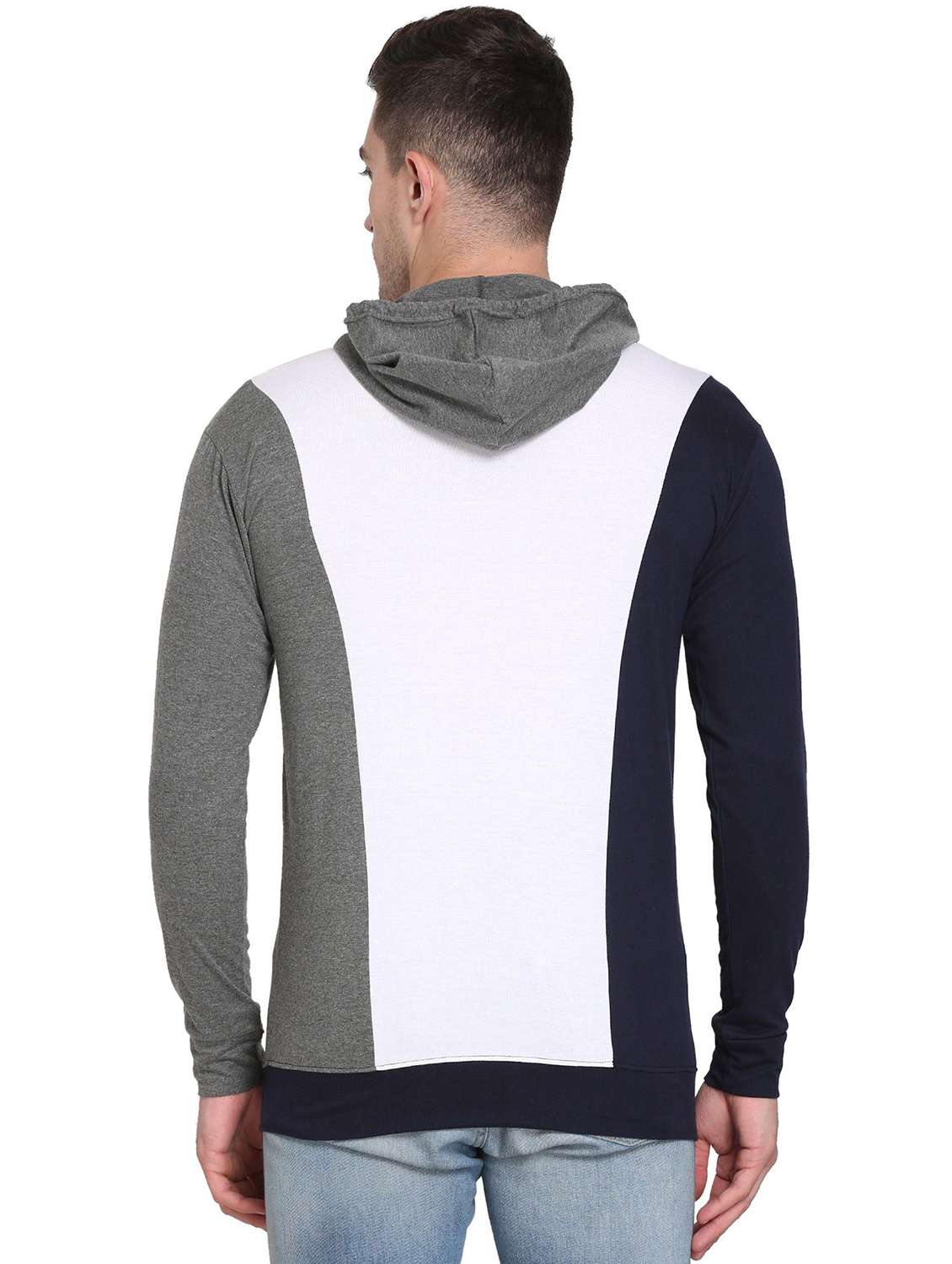 men color block long sleeve regular fit t-shirt - 22105603 -  Standard Image - 1