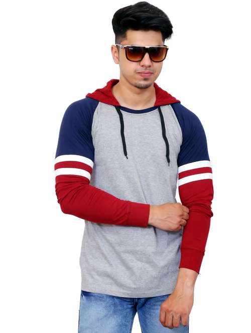 men color block long sleeve regular fit t-shirt - 22105630 -  Standard Image - 0