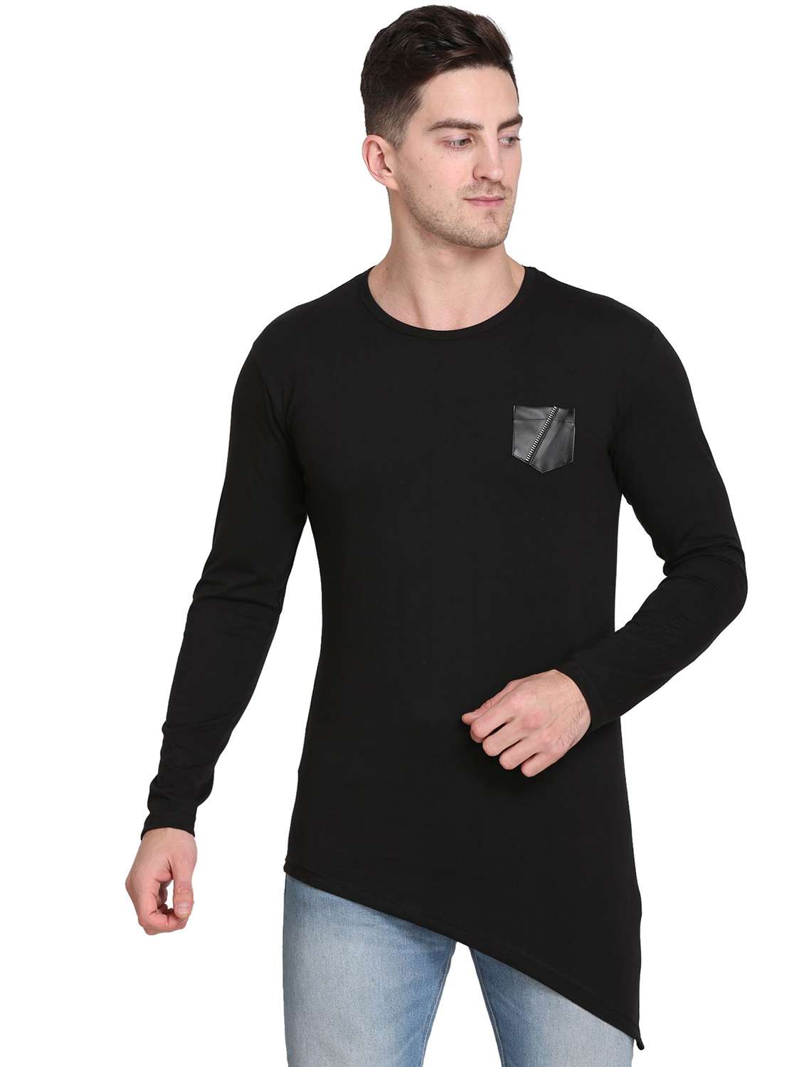 men pack of 2 solid long sleeve t-shirt - 22105735 -  Standard Image - 1