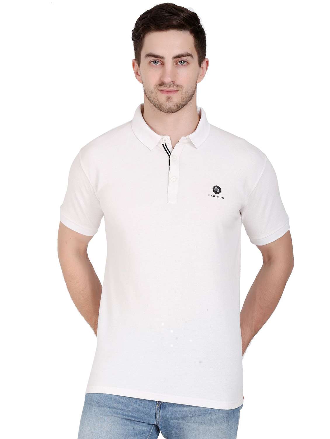 men pack of 2 solid short sleeve polo t-shirt - 22105755 -  Standard Image - 1