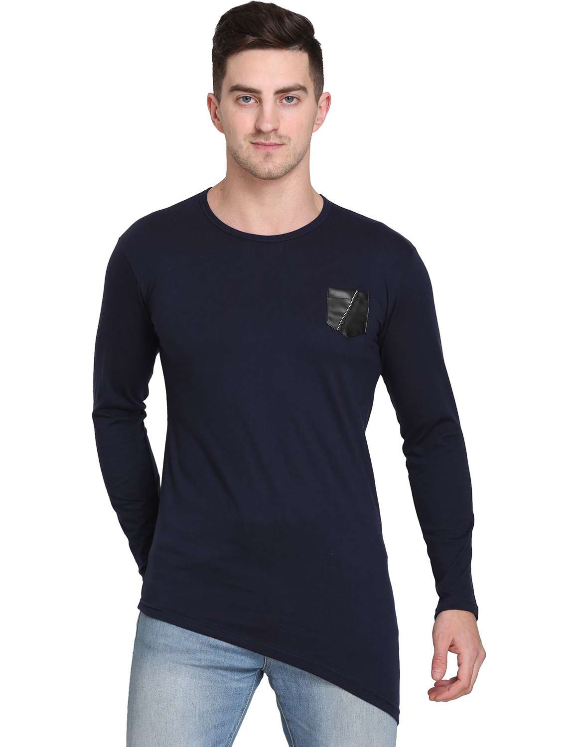 men pack of 2 solid long sleeve t-shirt - 22105767 -  Standard Image - 1