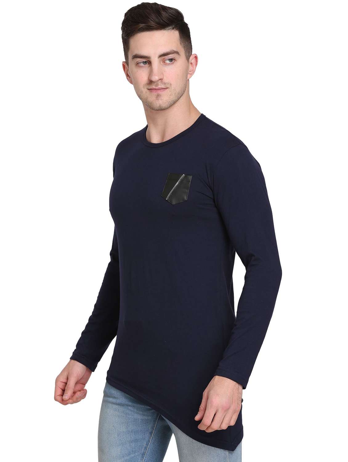 men pack of 2 solid long sleeve t-shirt - 22105769 - Standard Image - 1