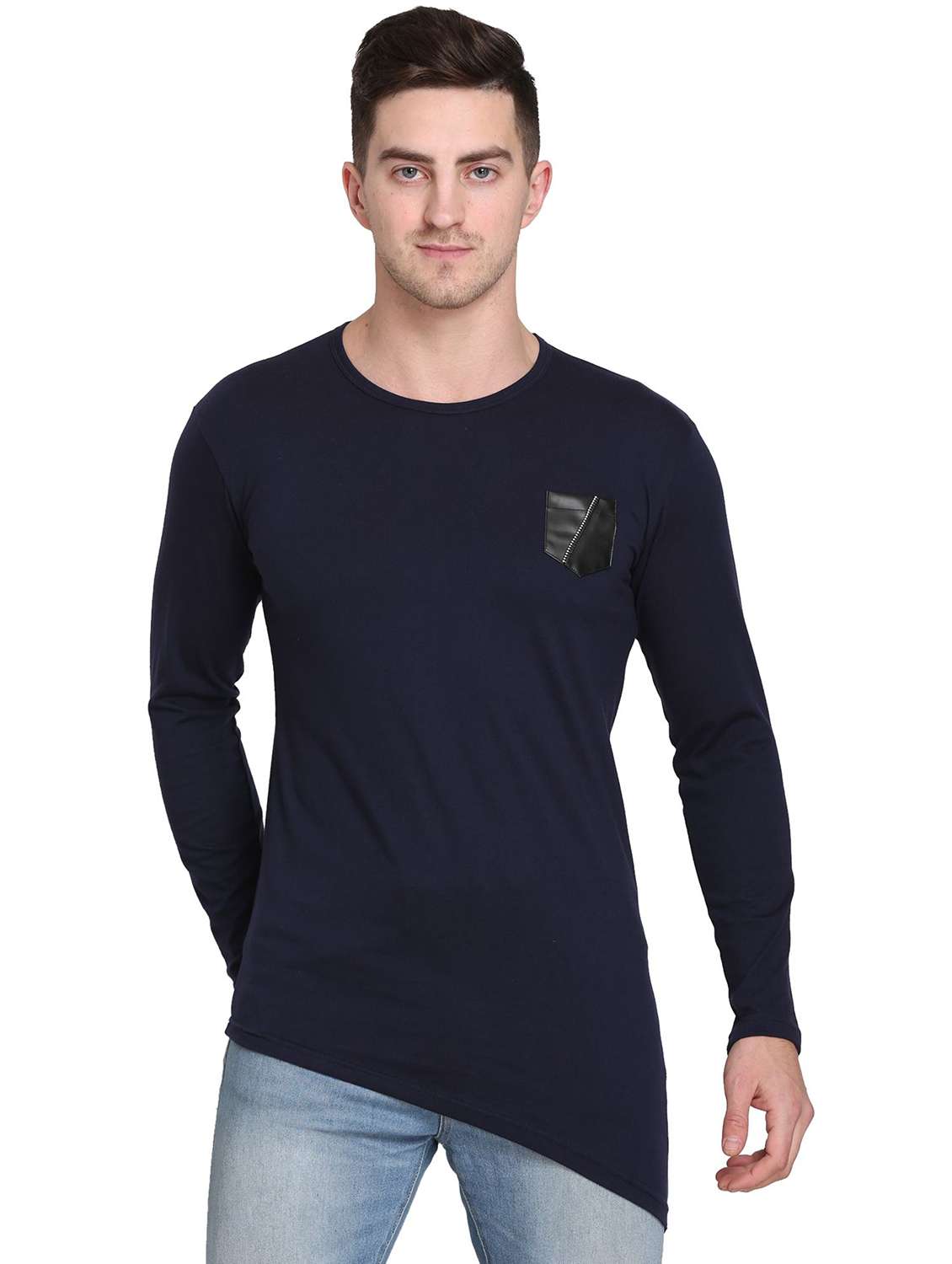 men pack of 2 solid long sleeve t-shirt - 22105773 - Standard Image - 1