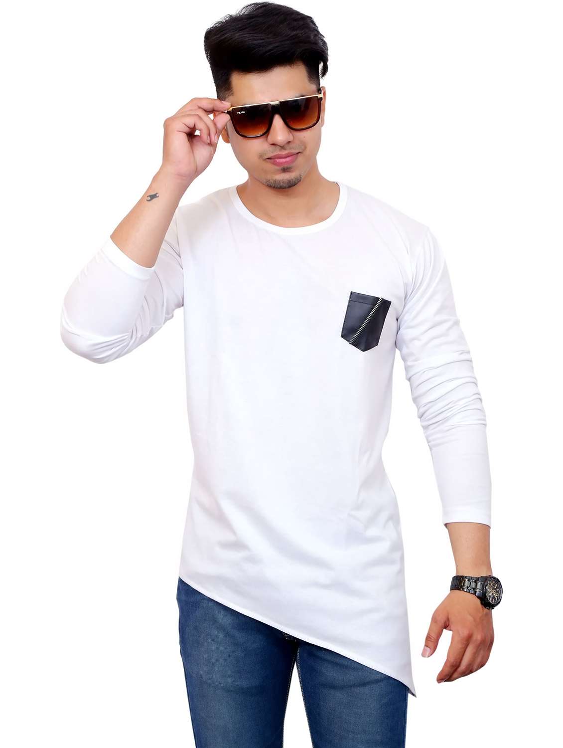 men pack of 2 solid long sleeve t-shirt - 22105776 - Standard Image - 1