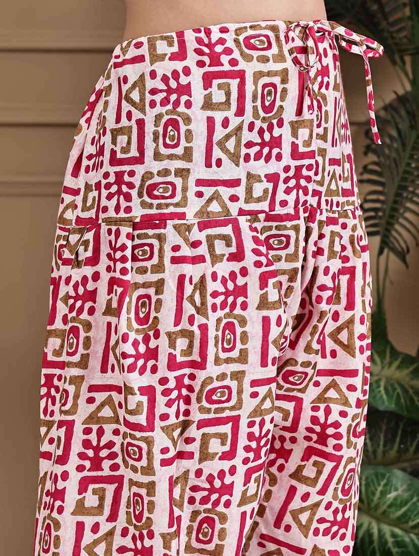 women printed three quarter sleeve kurta salwar with dupatta set - 22105890 -  Standard Image - 4