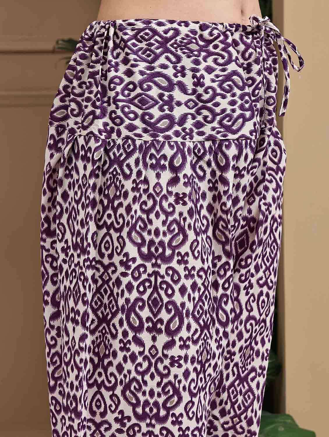 women printed three quarter sleeve kurta salwar with dupatta set - 22105897 -  Standard Image - 4