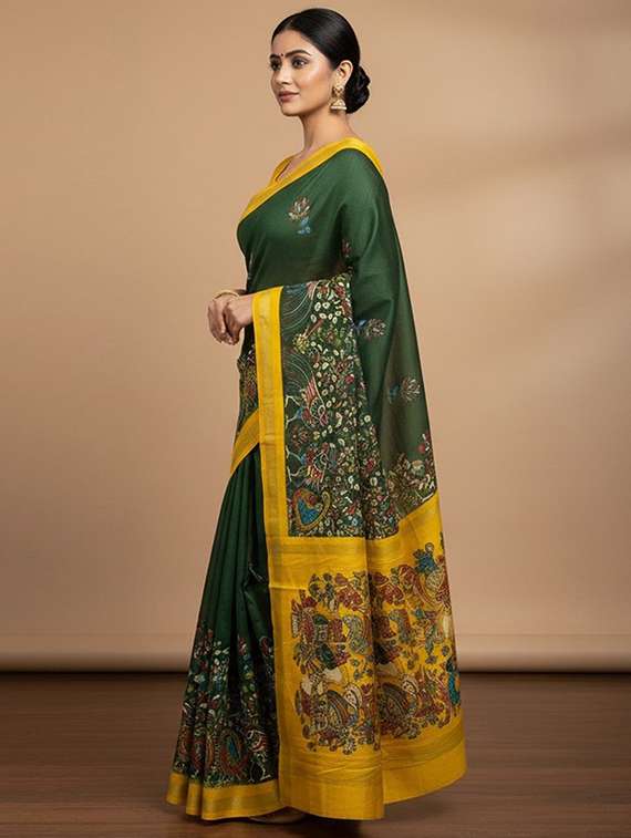 women printed casual wear saree with blouse - 22105945 -  Standard Image - 1