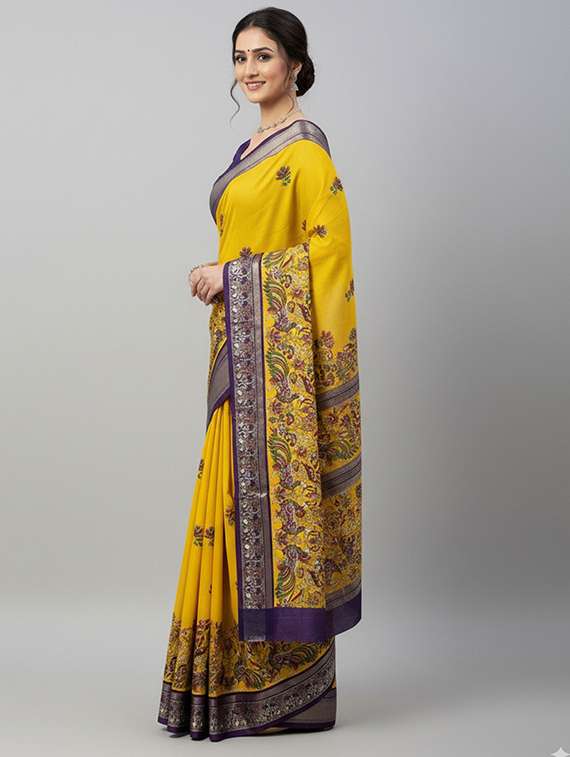 women printed casual wear saree with blouse - 22105947 -  Standard Image - 1