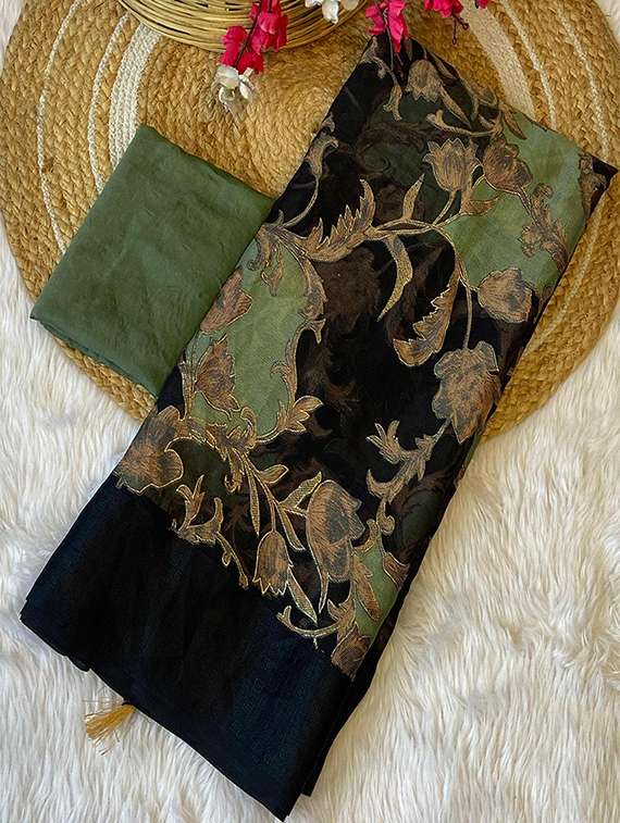 women printed casual wear saree with blouse - 22105948 - Standard Image - 4