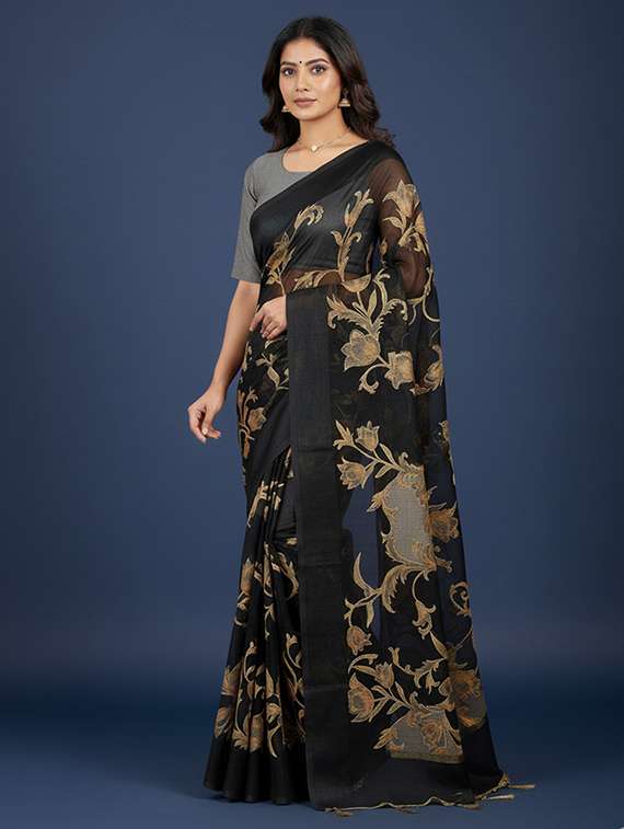 women printed casual wear saree with blouse - 22105950 - Standard Image - 1