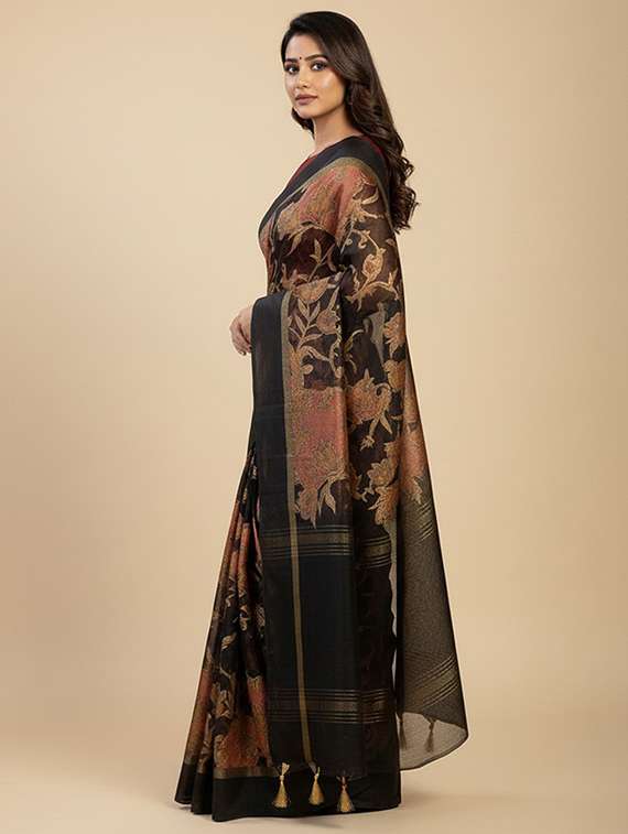 women printed casual wear saree with blouse - 22105955 -  Standard Image - 1