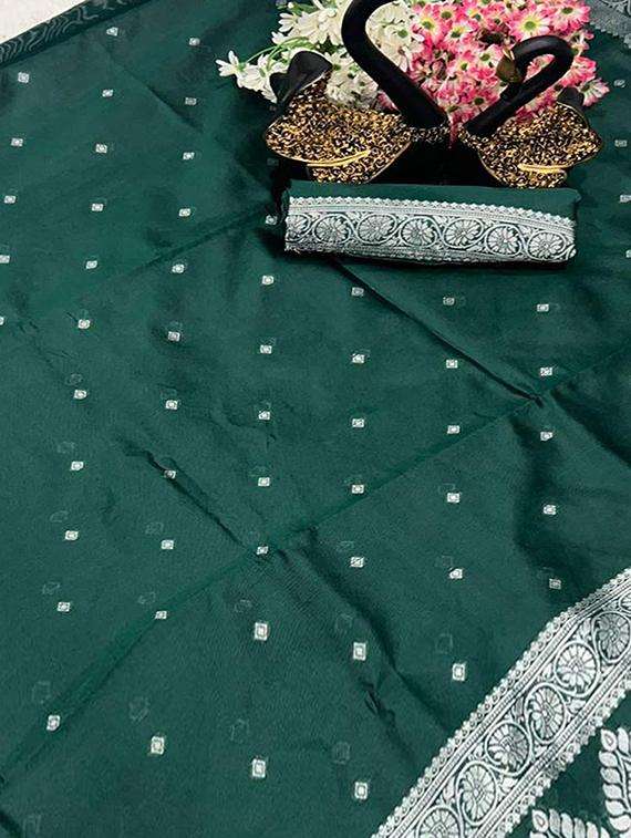 women self design banarasi saree with blouse - 22105968 -  Standard Image - 4