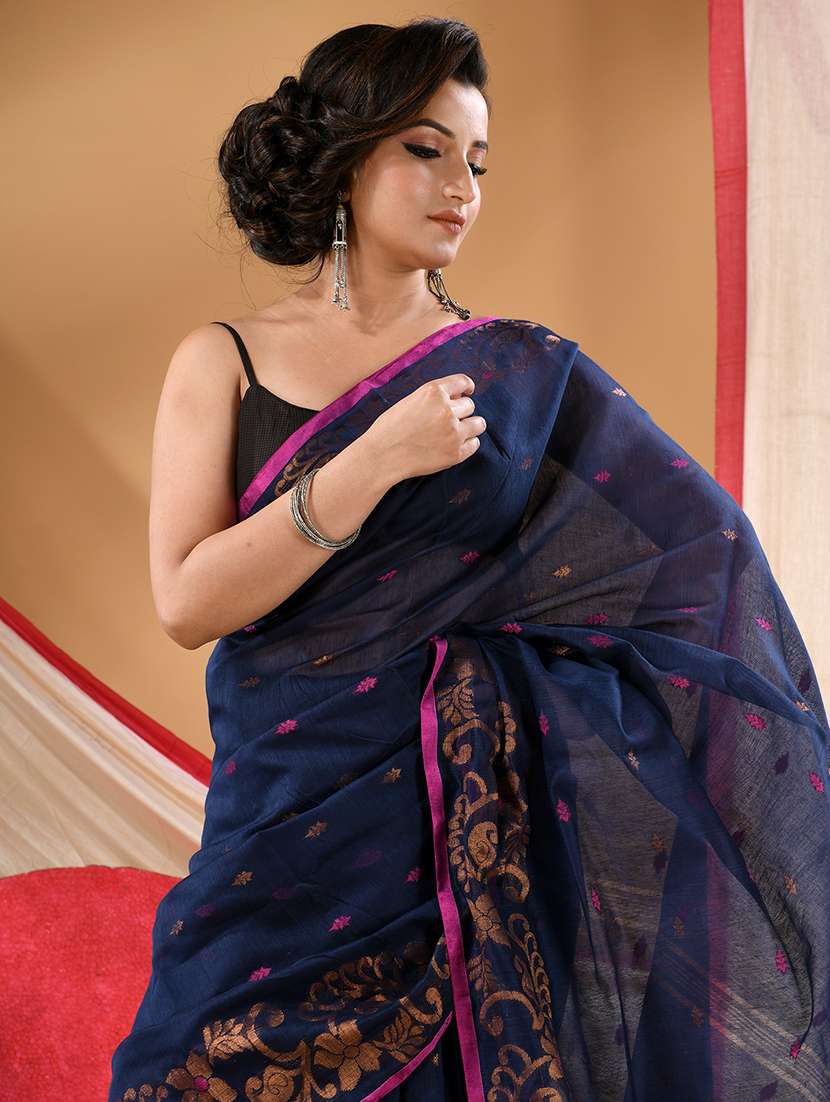 women self design handloom saree with blouse - 22105990 -  Standard Image - 1