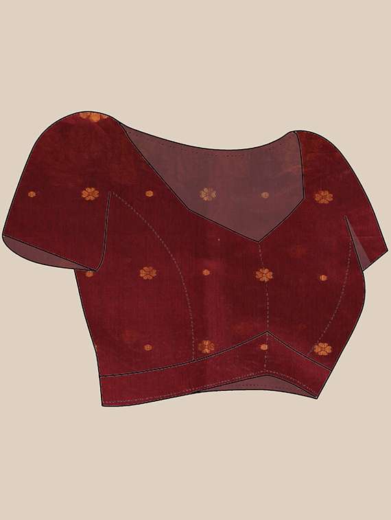 women self design handloom saree with blouse - 22106006 -  Standard Image - 4