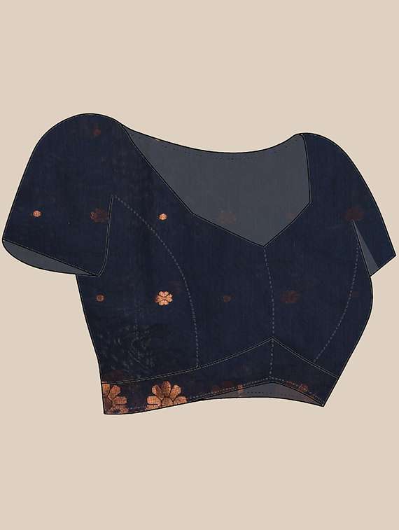 women self design handloom saree with blouse - 22106007 -  Standard Image - 4