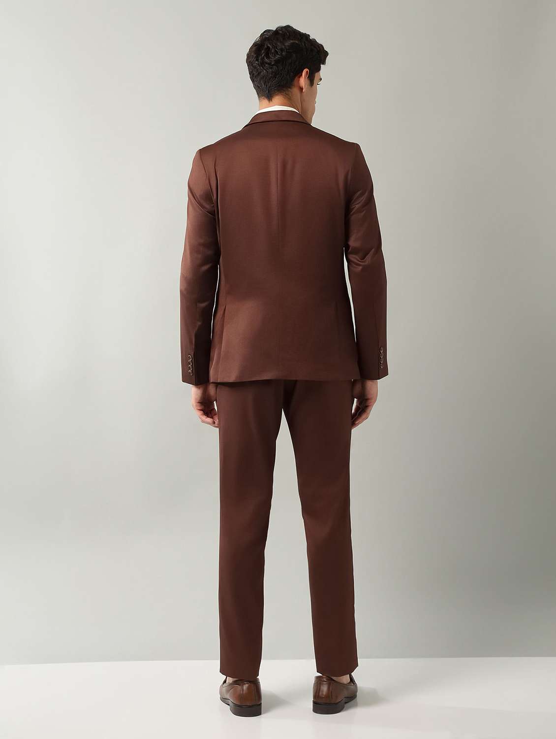 men solid lapel collar 2 piece suit set - 22106058 -  Standard Image - 4