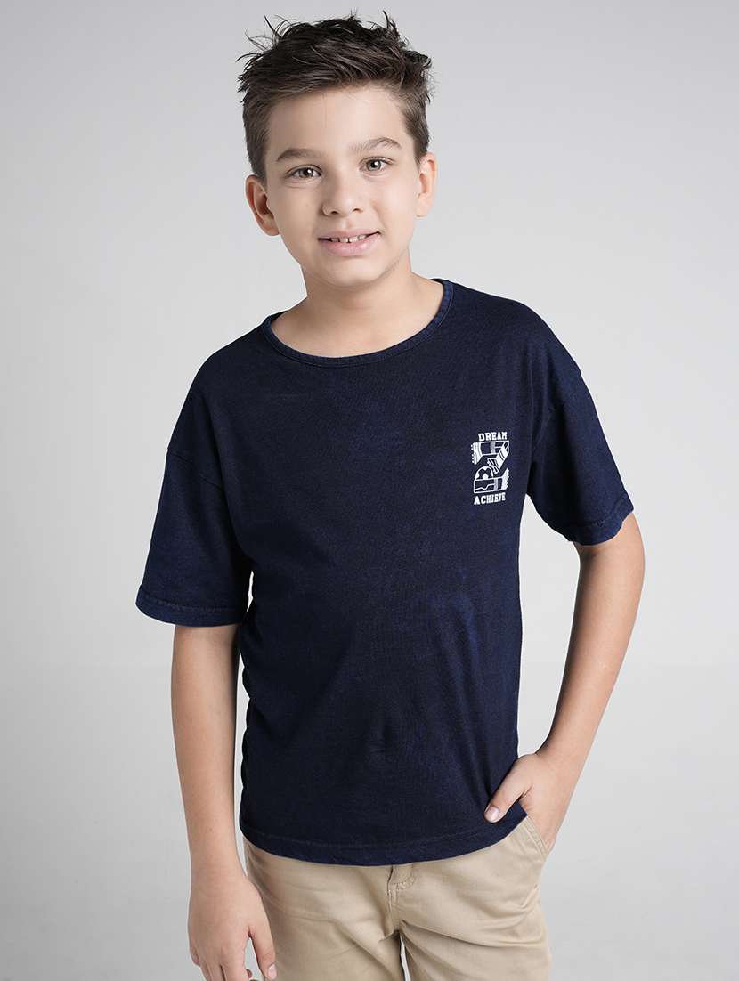 boys front & back print short sleeve t-shirt