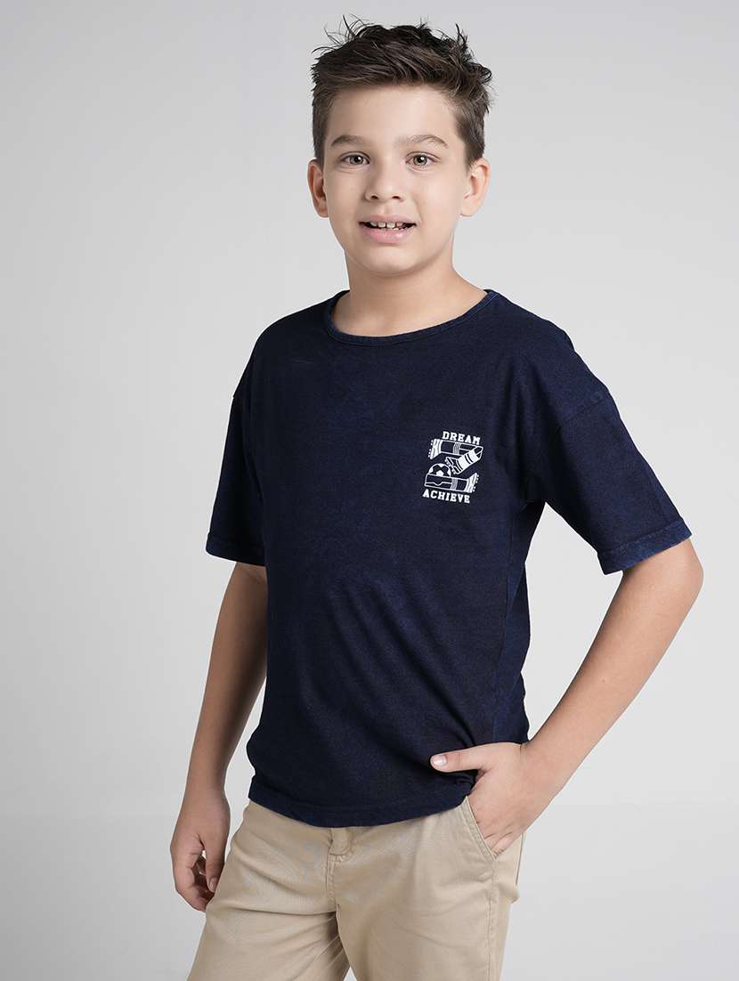 boys front & back print short sleeve t-shirt - 22106280 -  Standard Image - 1