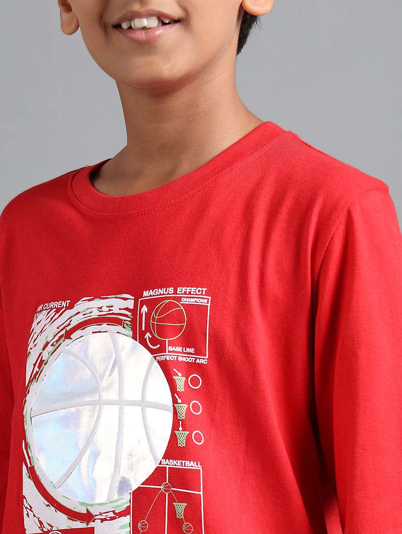 boys front print long sleeve t-shirt - 22106284 -  Standard Image - 4