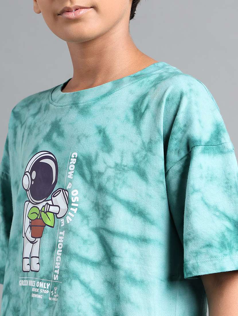 boys tie & dye short sleeve oversized t-shirt - 22106286 -  Standard Image - 4
