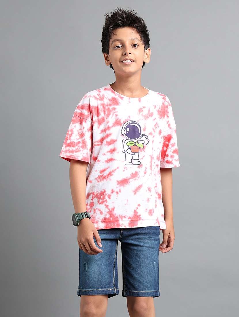 boys tie & dye short sleeve oversized t-shirt - 22106287 -  Standard Image - 1