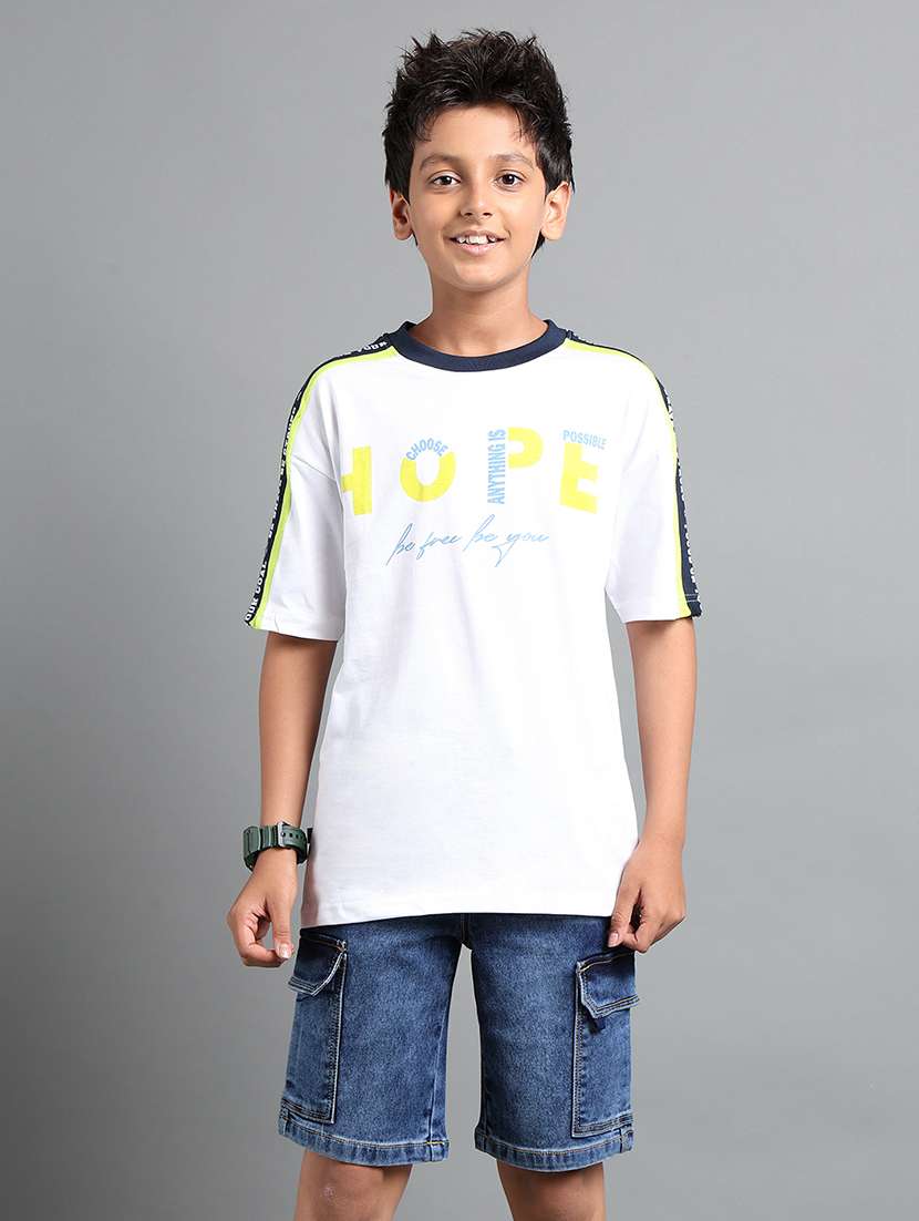 boys typographic short sleeve oversized t-shirt - 22106290 -  Standard Image - 1