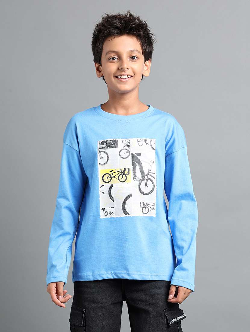 boys front print long sleeve t-shirt - 22106293 -  Standard Image - 1