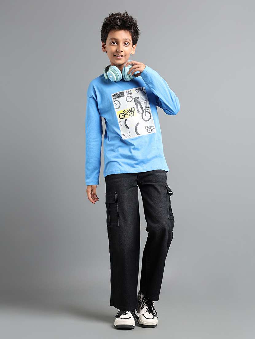 boys front print long sleeve t-shirt - 22106293 -  Standard Image - 4