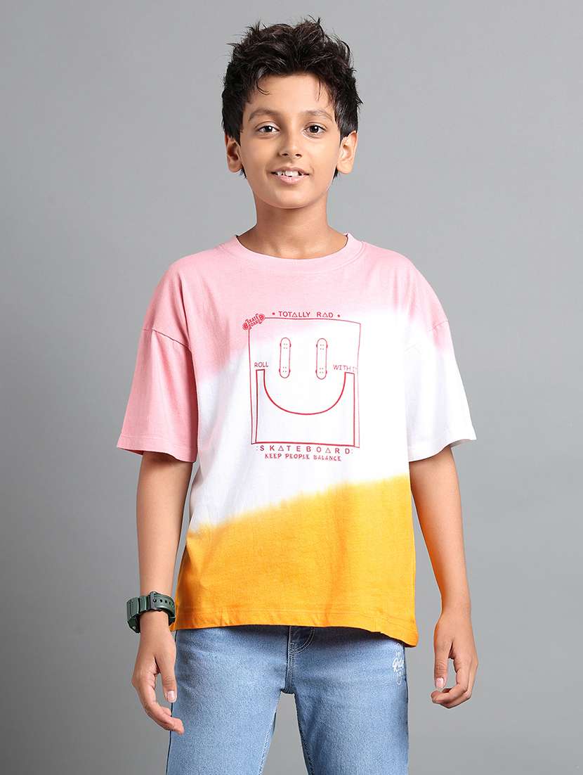 boys tie & dye short sleeve oversized t-shirt - 22106295 -  Standard Image - 1