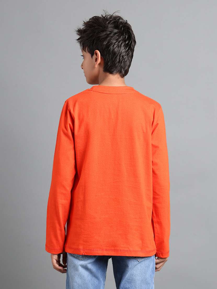 boys front print long sleeve t-shirt - 22106296 -  Standard Image - 1