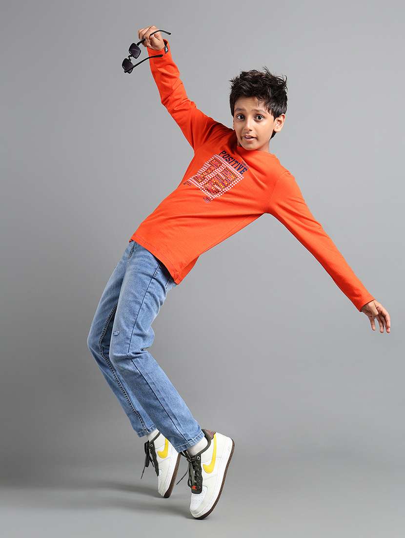 boys front print long sleeve t-shirt - 22106296 -  Standard Image - 4