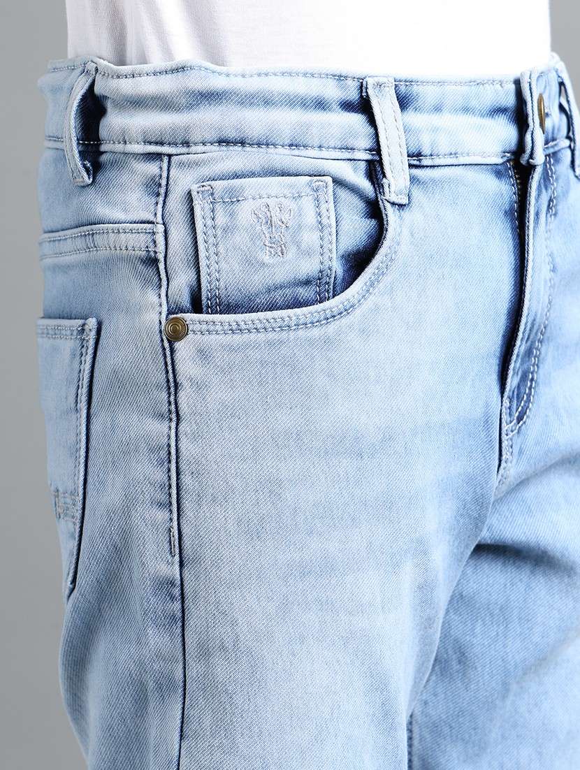 boys solid distressed slim fit jeans - 22106300 -  Standard Image - 4