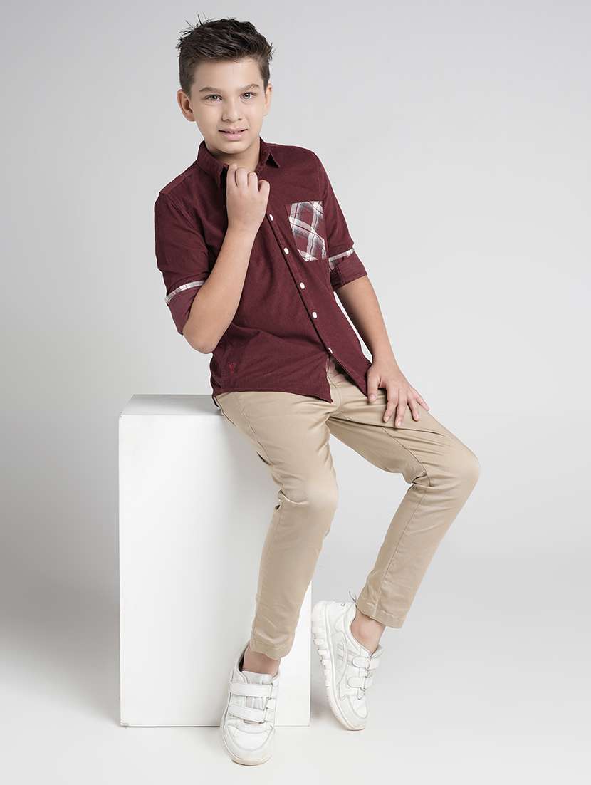 boys collared long sleeve regular fit shirt - 22106314 -  Standard Image - 4