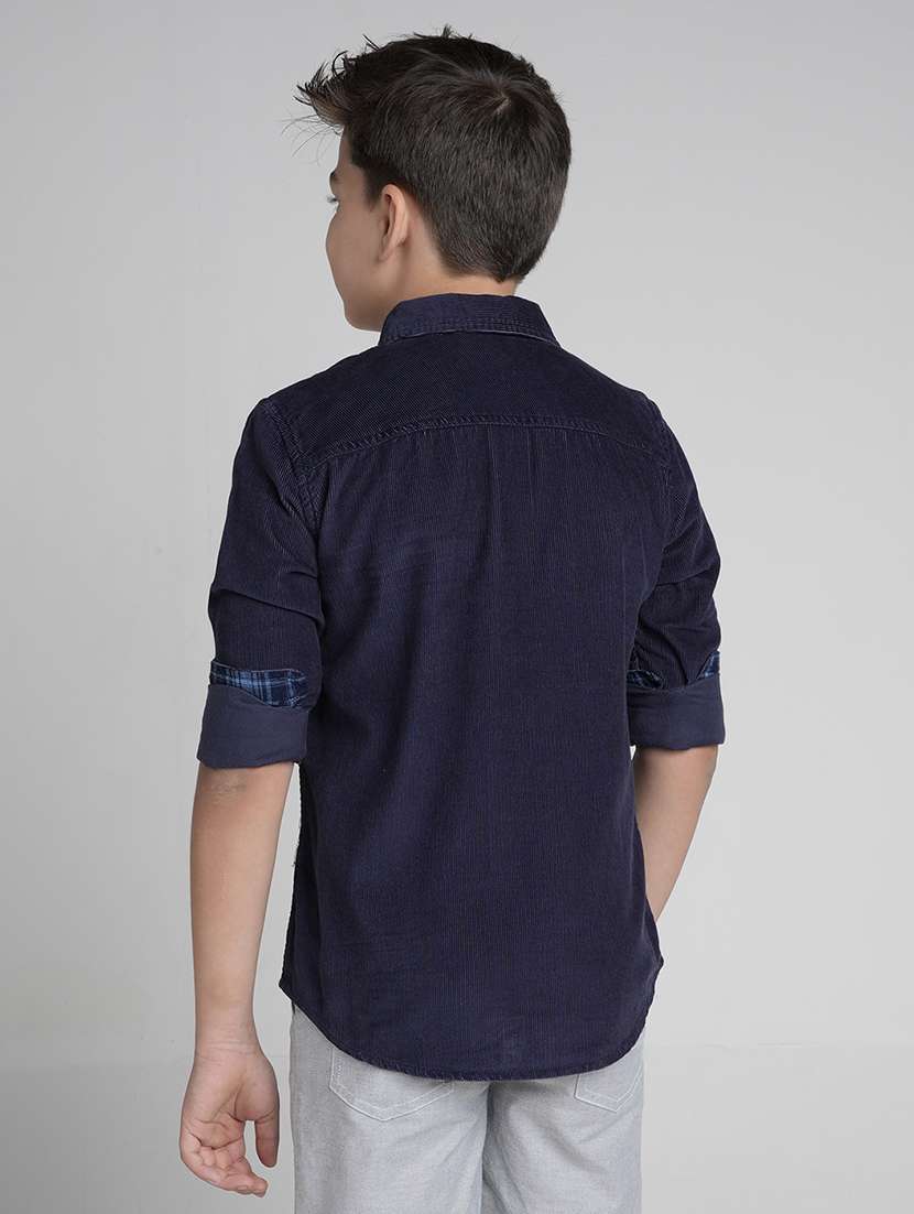 boys collared long sleeve regular fit shirt - 22106315 -  Standard Image - 1