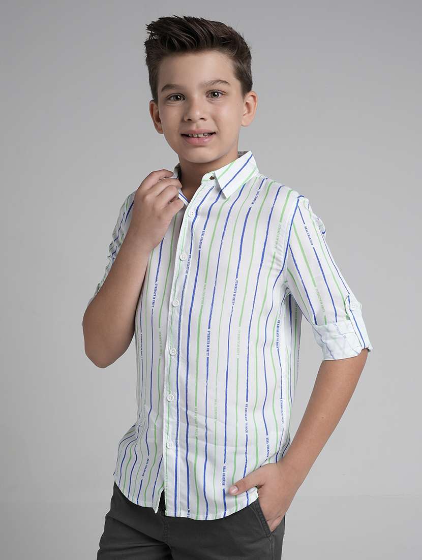 boys collared long sleeve regular fit shirt - 22106323 -  Standard Image - 1