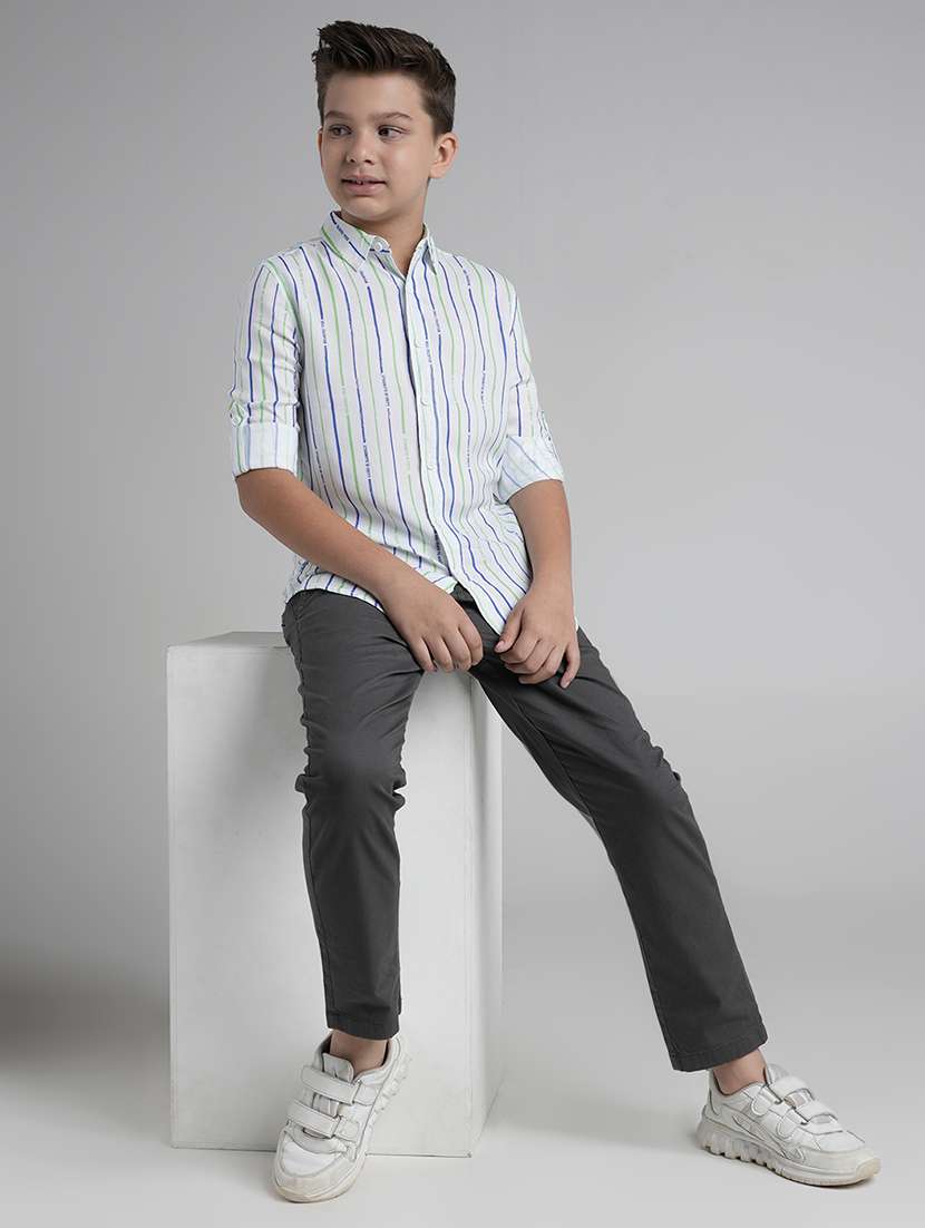 boys collared long sleeve regular fit shirt - 22106323 -  Standard Image - 4