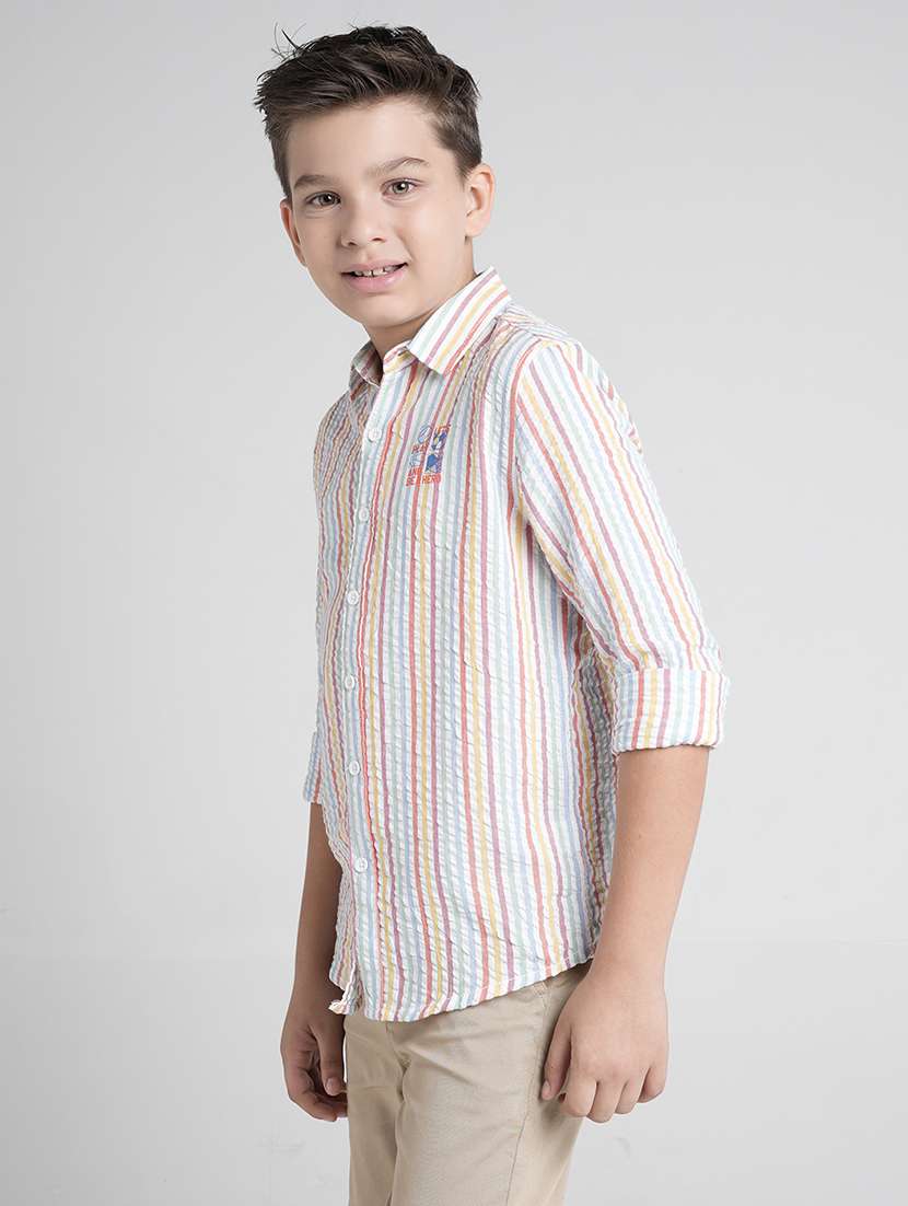 boys collared long sleeve regular fit shirt - 22106324 -  Standard Image - 1