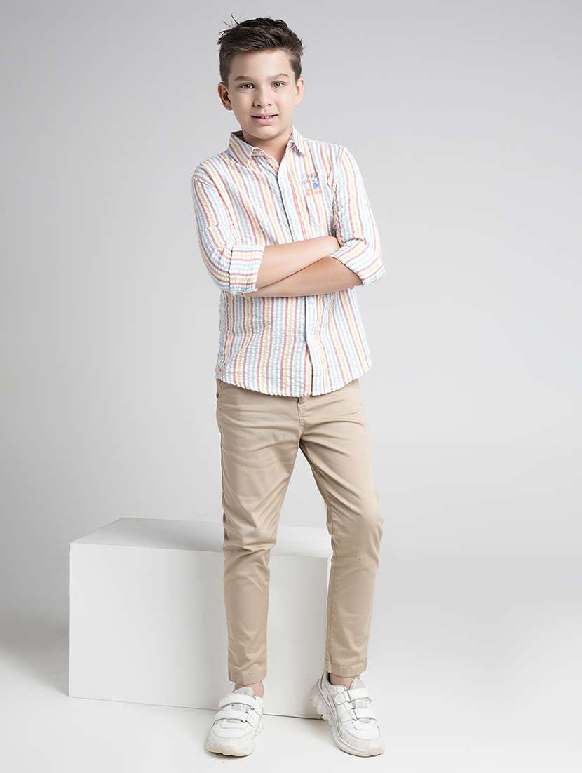 boys collared long sleeve regular fit shirt - 22106324 -  Standard Image - 4