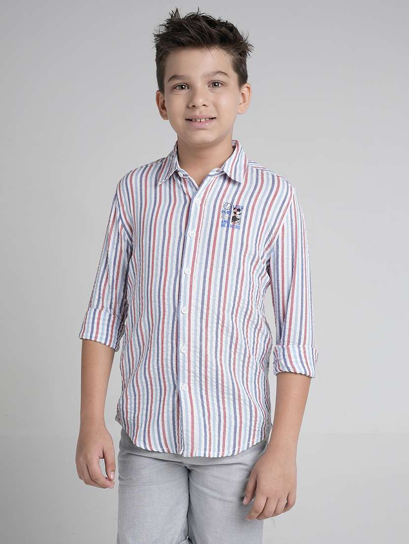 boys collared long sleeve regular fit shirt - 22106325 -  Standard Image - 1