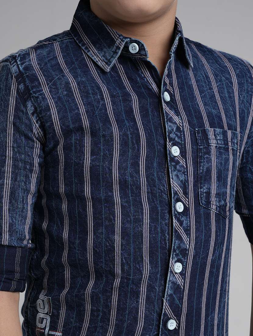 boys collared long sleeve regular fit shirt - 22106328 -  Standard Image - 4
