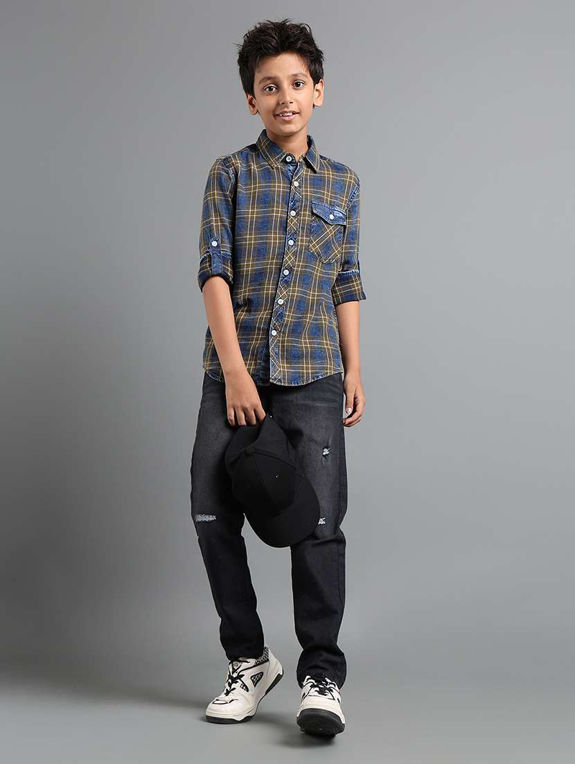 boys collared long sleeve regular fit shirt - 22106330 -  Standard Image - 4