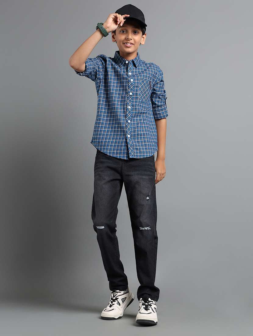 boys collared long sleeve regular fit shirt - 22106333 -  Standard Image - 4