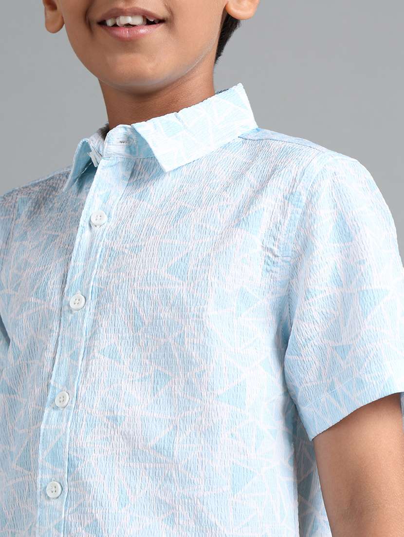 boys printed short sleeve collared shirt - 22106336 -  Standard Image - 4