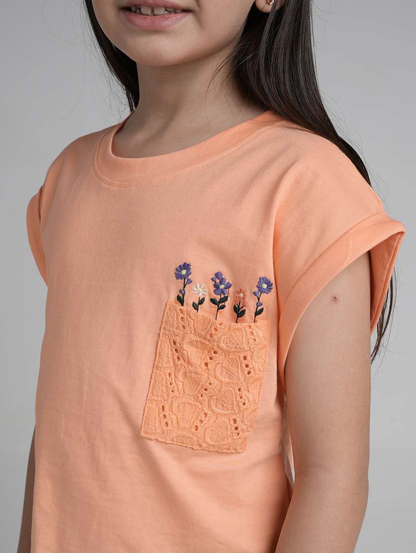 girls printed cap sleeve tee - 22106367 -  Standard Image - 4