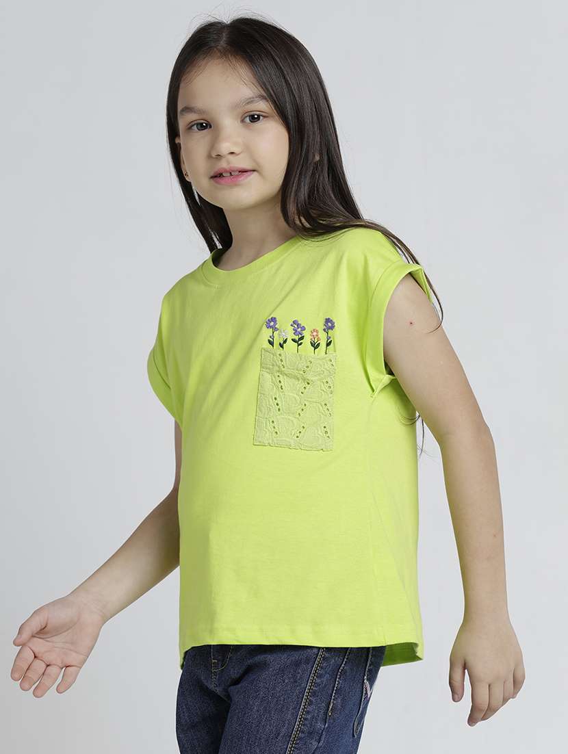 girls printed cap sleeve tee - 22106368 -  Standard Image - 1