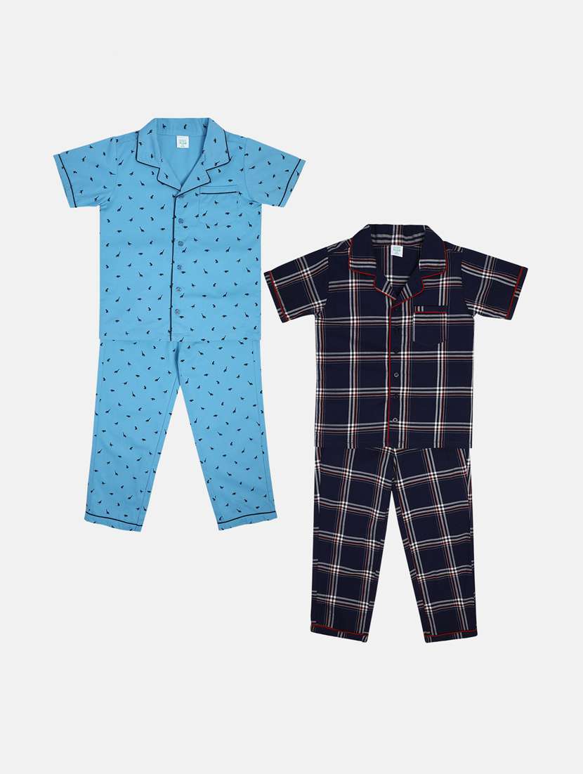 boys pack of 2 printed nightwear pyjama set - 22106453 -  Standard Image - 1