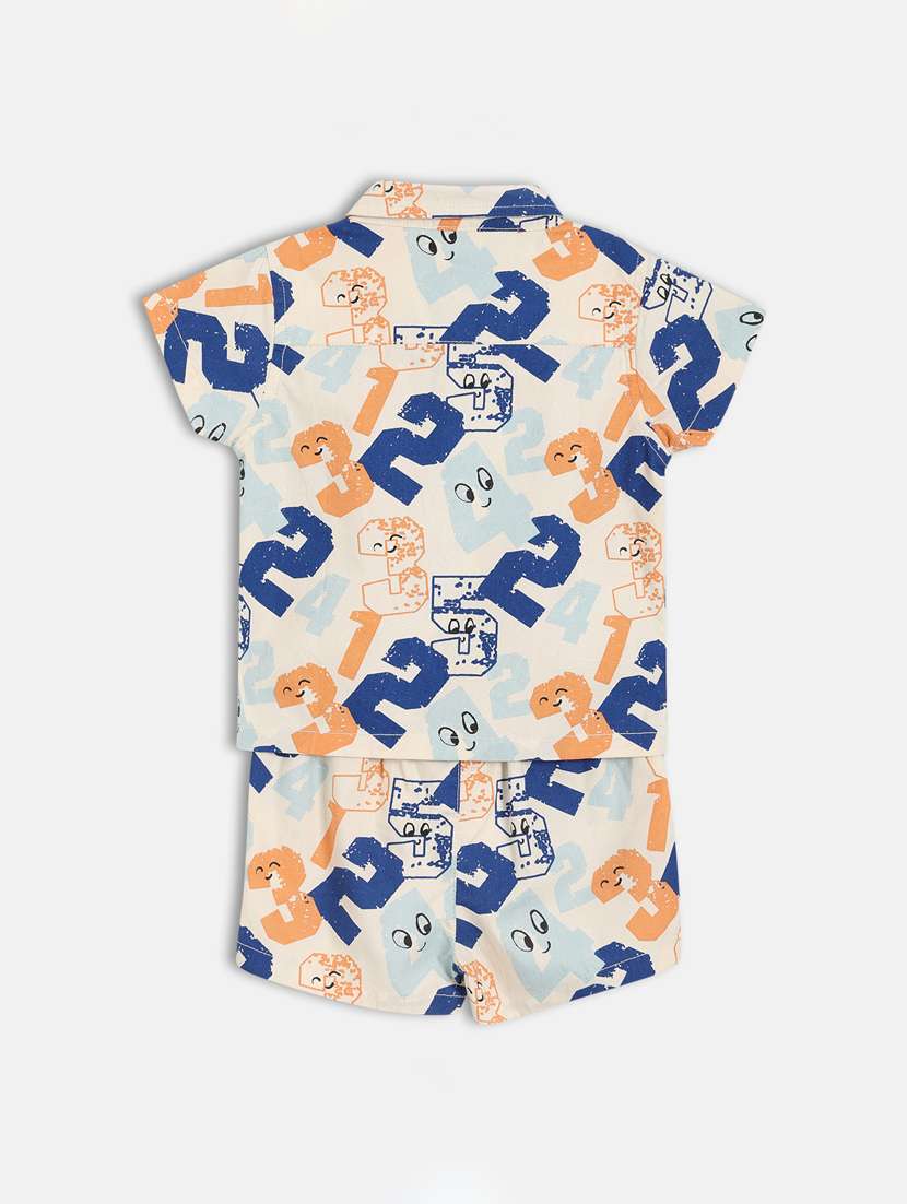 boys printed t-shirt and shorts co-ord set - 22106481 -  Standard Image - 1