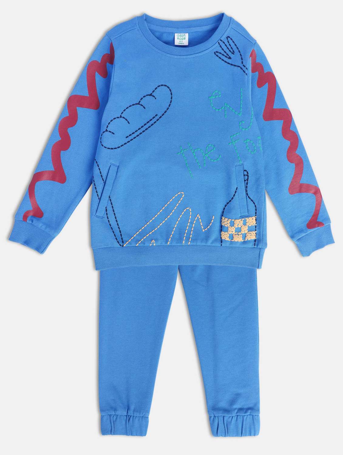 kids printed full length co-ord set - 22106519 -  Standard Image - 1